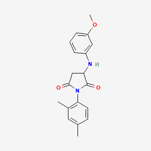 1-(2,4-Dimethylphenyl)-3-[(3-methoxyphenyl)amino]azolidine-2,5-dione