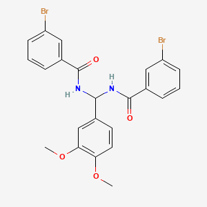 N,N'-[(3,4-dimethoxyphenyl)methanediyl]bis(3-bromobenzamide)