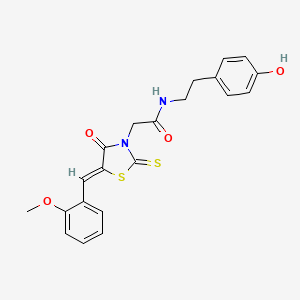 N-[2-(4-hydroxyphenyl)ethyl]-2-[(5Z)-5-(2-methoxybenzylidene)-4-oxo-2-thioxo-1,3-thiazolidin-3-yl]acetamide