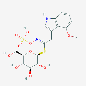 molecular formula C₁₇H₂₂N₂O₁₀S₂ B122029 4-甲氧基-3-吲哚甲基硫代葡萄糖苷 CAS No. 83327-21-3