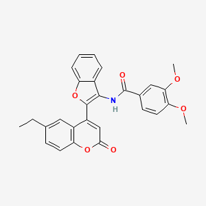 N-[2-(6-ethyl-2-oxo-2H-chromen-4-yl)-1-benzofuran-3-yl]-3,4-dimethoxybenzamide