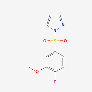 1-(4-fluoro-3-methoxybenzenesulfonyl)-1H-pyrazole