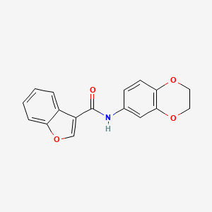 N-(2,3-dihydrobenzo[b][1,4]dioxin-6-yl)benzofuran-3-carboxamide