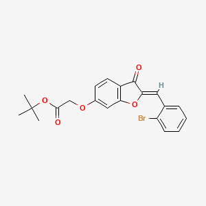 molecular formula C21H19BrO5 B12202996 tert-butyl {[(2Z)-2-(2-bromobenzylidene)-3-oxo-2,3-dihydro-1-benzofuran-6-yl]oxy}acetate 