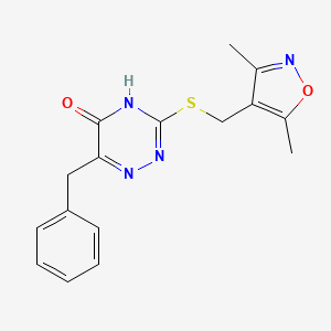 3-[(3,5-Dimethylisoxazol-4-yl)methylthio]-6-benzyl-1,2,4-triazin-5-ol