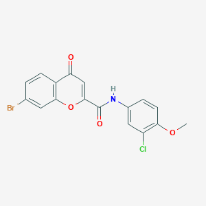 7-bromo-N-(3-chloro-4-methoxyphenyl)-4-oxo-4H-chromene-2-carboxamide