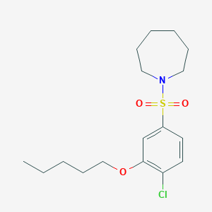 1-[4-Chloro-3-(pentyloxy)benzenesulfonyl]azepane