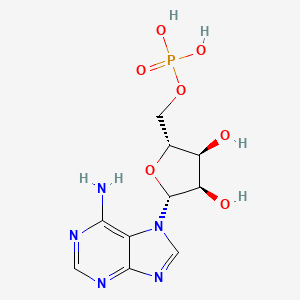 molecular formula C10H14N5O7P B1220303 7-(5-磷酸-α-D-核糖基)腺嘌呤 