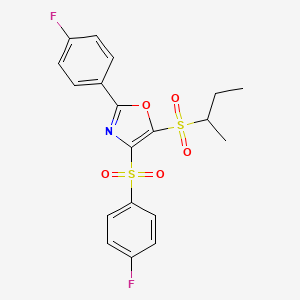 5-(Sec-butylsulfonyl)-2-(4-fluorophenyl)-4-[(4-fluorophenyl)sulfonyl]-1,3-oxazole