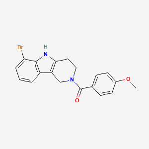 6-bromo-2-(4-methoxybenzoyl)-2,3,4,5-tetrahydro-1H-pyrido[4,3-b]indole