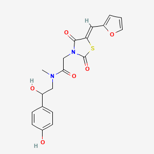 2-[5-(2-furylmethylene)-2,4-dioxo(1,3-thiazolidin-3-yl)]-N-[2-hydroxy-2-(4-hyd roxyphenyl)ethyl]-N-methylacetamide