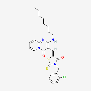 3-{(Z)-[3-(2-chlorobenzyl)-4-oxo-2-thioxo-1,3-thiazolidin-5-ylidene]methyl}-2-(octylamino)-4H-pyrido[1,2-a]pyrimidin-4-one