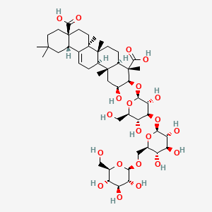 molecular formula C48H76O21 B1220309 Medicagenic acid 3-O-triglucoside CAS No. 37838-43-0