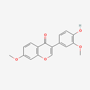 molecular formula C17H14O5 B1220316 Sayanedine CAS No. 30564-92-2