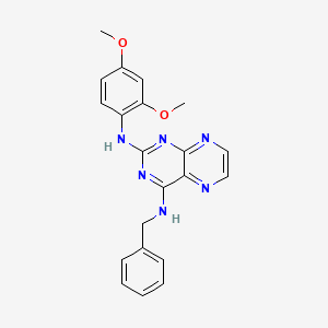 molecular formula C21H20N6O2 B12203170 (2,4-Dimethoxyphenyl){4-[benzylamino]pteridin-2-yl}amine 