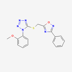 1-(2-methoxyphenyl)-5-{[(3-phenyl-1,2,4-oxadiazol-5-yl)methyl]sulfanyl}-1H-tetrazole