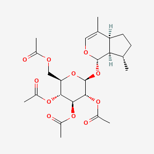 molecular formula C24H34O11 B1220318 Iridodial glucoside tetraacetate 