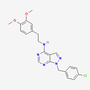 1-(4-chlorobenzyl)-N-[2-(3,4-dimethoxyphenyl)ethyl]-1H-pyrazolo[3,4-d]pyrimidin-4-amine