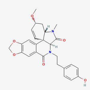 molecular formula C26H26N2O6 B1220319 (+)-Plicamine 