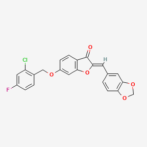 (2Z)-2-(1,3-benzodioxol-5-ylmethylidene)-6-[(2-chloro-4-fluorobenzyl)oxy]-1-benzofuran-3(2H)-one