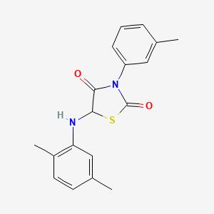 5-[(2,5-Dimethylphenyl)amino]-3-(3-methylphenyl)-1,3-thiazolidine-2,4-dione