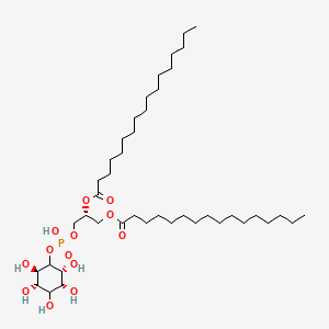 molecular formula C42H81O13P B1220321 2-[(Hydroxy{[(2R,3R,5S,6R)-2,3,4,5,6-pentahydroxycyclohexyl]oxy}phosphoryl)oxy]-1-[(palmitoyloxy)methyl]ethyl heptadecanoate 