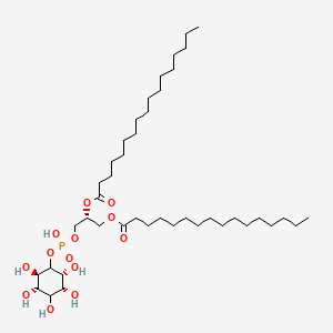 2-[(Hydroxy{[(2R,3R,5S,6R)-2,3,4,5,6-pentahydroxycyclohexyl]oxy}phosphoryl)oxy]-1-[(palmitoyloxy)methyl]ethyl heptadecanoate