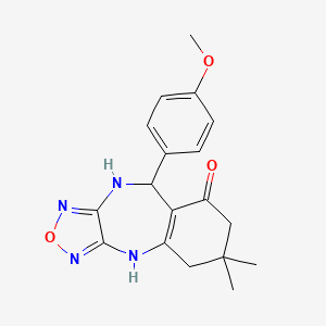 9-(4-methoxyphenyl)-6,6-dimethyl-6,7,9,10-tetrahydro-4H-[1,2,5]oxadiazolo[3,4-b][1,4]benzodiazepin-8(5H)-one