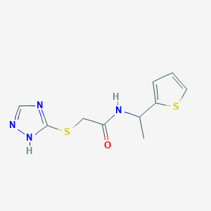 N-[1-(thiophen-2-yl)ethyl]-2-(4H-1,2,4-triazol-3-ylsulfanyl)acetamide