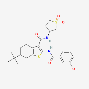 6-tert-butyl-N-(1,1-dioxidotetrahydrothiophen-3-yl)-2-{[(3-methoxyphenyl)carbonyl]amino}-4,5,6,7-tetrahydro-1-benzothiophene-3-carboxamide