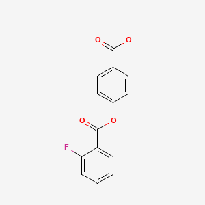 molecular formula C15H11FO4 B1220328 2-Fluorobenzoic acid (4-methoxycarbonylphenyl) ester 