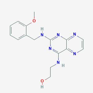 2-({2-[(2-Methoxybenzyl)amino]pteridin-4-yl}amino)ethanol