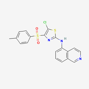 5-Chloro-2-(5-isoquinolylamino)-4-[(4-methylphenyl)sulfonyl]-1,3-thiazole