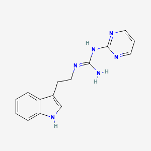 (2-(1H-indol-3-yl)ethylamino)(pyrimidin-2-ylamino)methaniminium