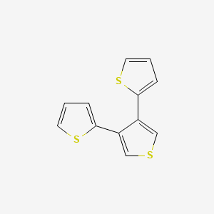molecular formula C12H8S3 B1220330 2,3':4',2''-Terthiophene CAS No. 101306-11-0