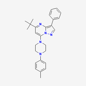 5-Tert-butyl-7-[4-(4-methylphenyl)piperazin-1-yl]-3-phenylpyrazolo[1,5-a]pyrimidine