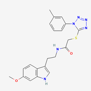 N-[2-(6-methoxy-1H-indol-3-yl)ethyl]-2-{[1-(3-methylphenyl)-1H-tetrazol-5-yl]sulfanyl}acetamide