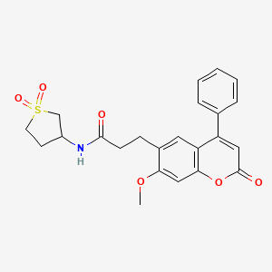 N-(1,1-dioxidotetrahydrothiophen-3-yl)-3-(7-methoxy-2-oxo-4-phenyl-2H-chromen-6-yl)propanamide