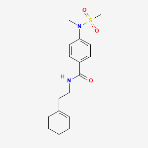 molecular formula C17H24N2O3S B1220332 N-[2-(1-cyclohexenyl)ethyl]-4-[methyl(methylsulfonyl)amino]benzamide 