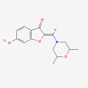 (2Z)-2-[(2,6-dimethylmorpholin-4-yl)methylidene]-6-hydroxy-1-benzofuran-3(2H)-one