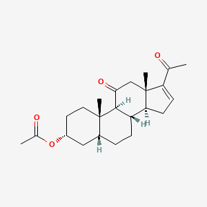 molecular formula C23H32O4 B1220334 3alpha-Hydroxy-5beta-pregn-16-ene-11,20-dione 3-acetate CAS No. 4970-39-2