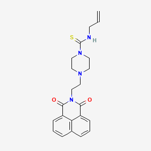 molecular formula C22H24N4O2S B12203368 4-[2-(1,3-dioxo-1H-benzo[de]isoquinolin-2(3H)-yl)ethyl]-N-(prop-2-en-1-yl)piperazine-1-carbothioamide 