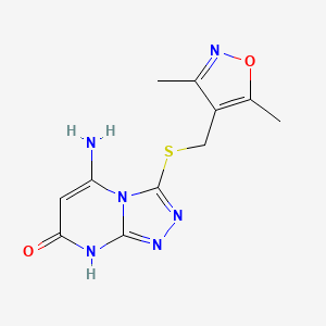 5-Amino-3-{[(3,5-dimethyl-1,2-oxazol-4-yl)methyl]sulfanyl}[1,2,4]triazolo[4,3-a]pyrimidin-7-ol