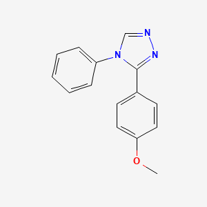 molecular formula C15H13N3O B1220341 3-(4-Methoxyphenyl)-4-phenyl-4H-1,2,4-triazole CAS No. 70187-22-3