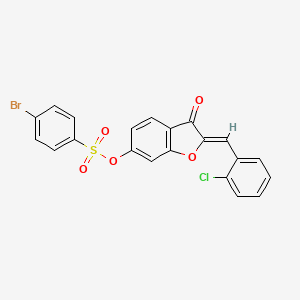 (2Z)-2-(2-chlorobenzylidene)-3-oxo-2,3-dihydro-1-benzofuran-6-yl 4-bromobenzenesulfonate