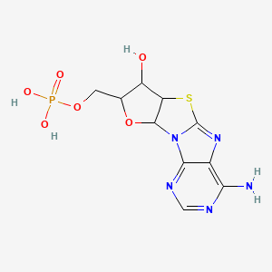 (4-Amino-7-hydroxy-6a,7,8,9a-tetrahydrofuro[2',3':4,5][1,3]thiazolo[3,2-e]purin-8-yl)methyl dihydrogen phosphate