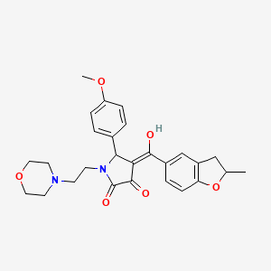 3-hydroxy-5-(4-methoxyphenyl)-4-[(2-methyl-2,3-dihydro-1-benzofuran-5-yl)carbonyl]-1-[2-(4-morpholinyl)ethyl]-1,5-dihydro-2H-pyrrol-2-one