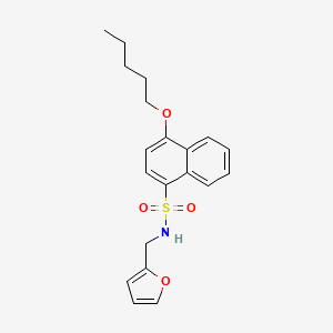 (2-Furylmethyl)[(4-pentyloxynaphthyl)sulfonyl]amine