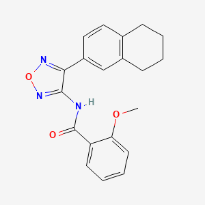 molecular formula C20H19N3O3 B12203449 2-methoxy-N-[4-(5,6,7,8-tetrahydronaphthalen-2-yl)-1,2,5-oxadiazol-3-yl]benzamide 