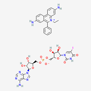 molecular formula C40H42IN10O12P B1220345 Ethidium-iodouridylyl(3'-5')adenosine CAS No. 64426-26-2